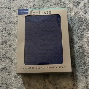 royal blue cashmere blend infinity scarf brand new in box never opened